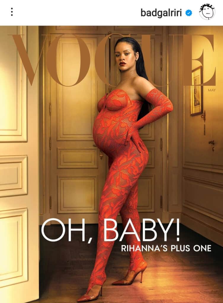 ריהאנה - שער היריון מיוחד למגזין ווג